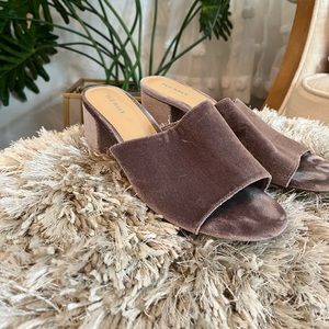 Old Navy Faux velvet open toe sandal